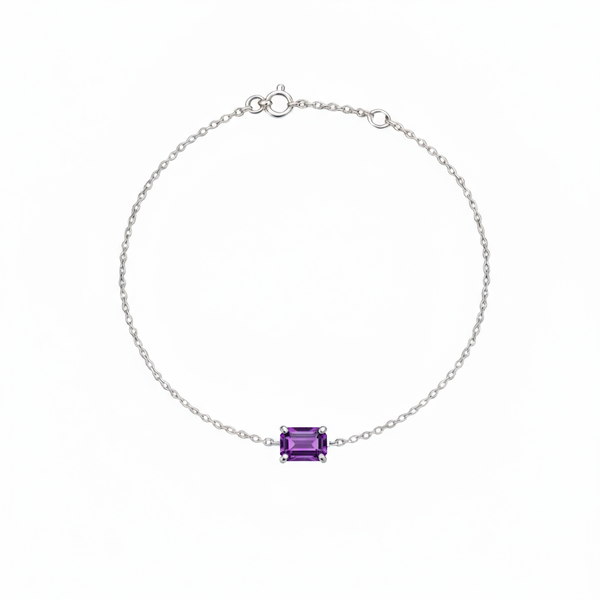 Nexus Solitaire Bracelet – Purple Sapphire