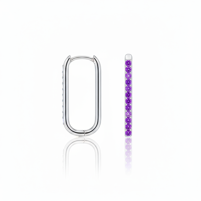Linea Trace Earrings – Purple Sapphire