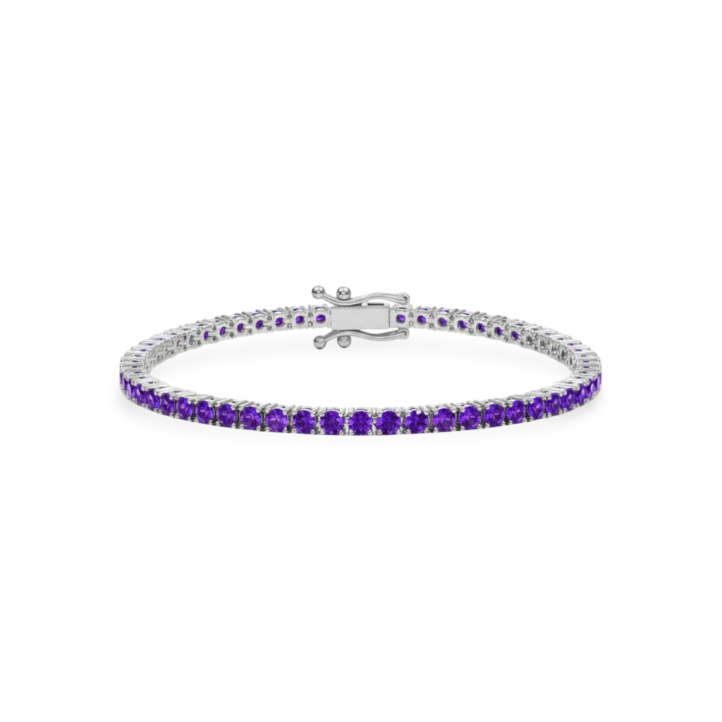 Juno Midi Tennis Bracelet – Purple Amethyst
