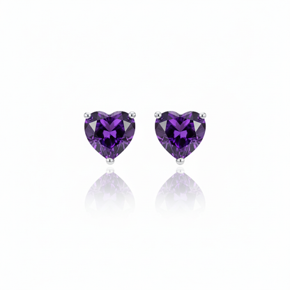 Amore Stud Earrings – Purple Sapphire