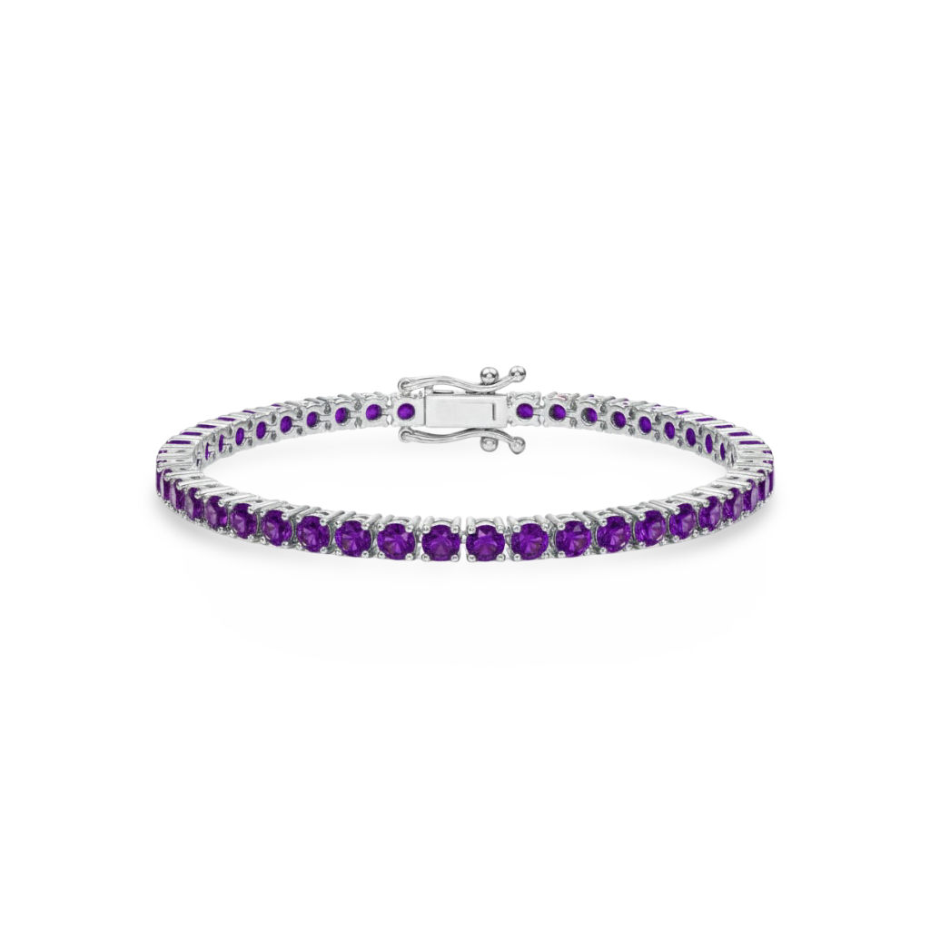 Juno Grande Tennis Bracelet – Purple Amethyst