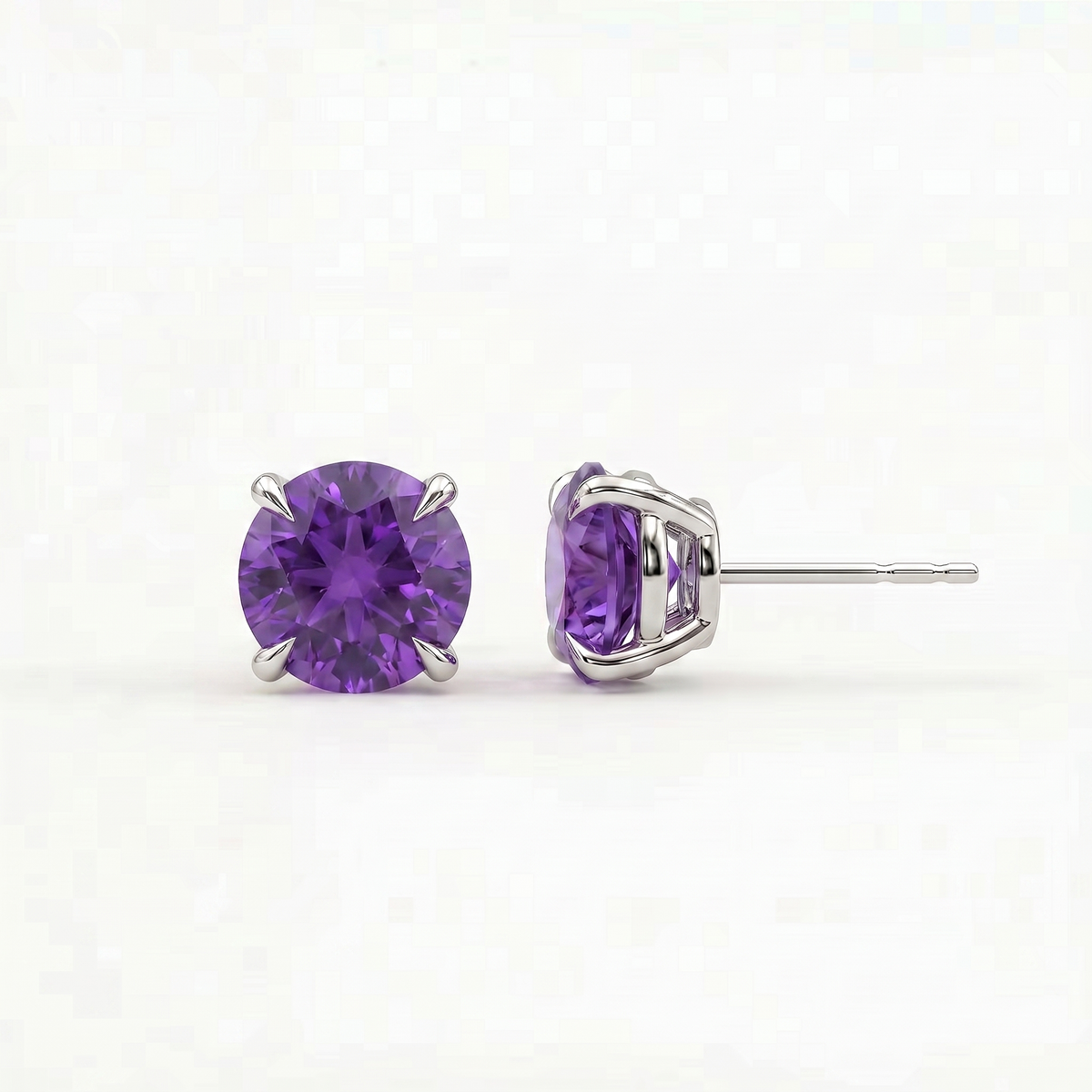Juno Stud Earrings – Purple Sapphire