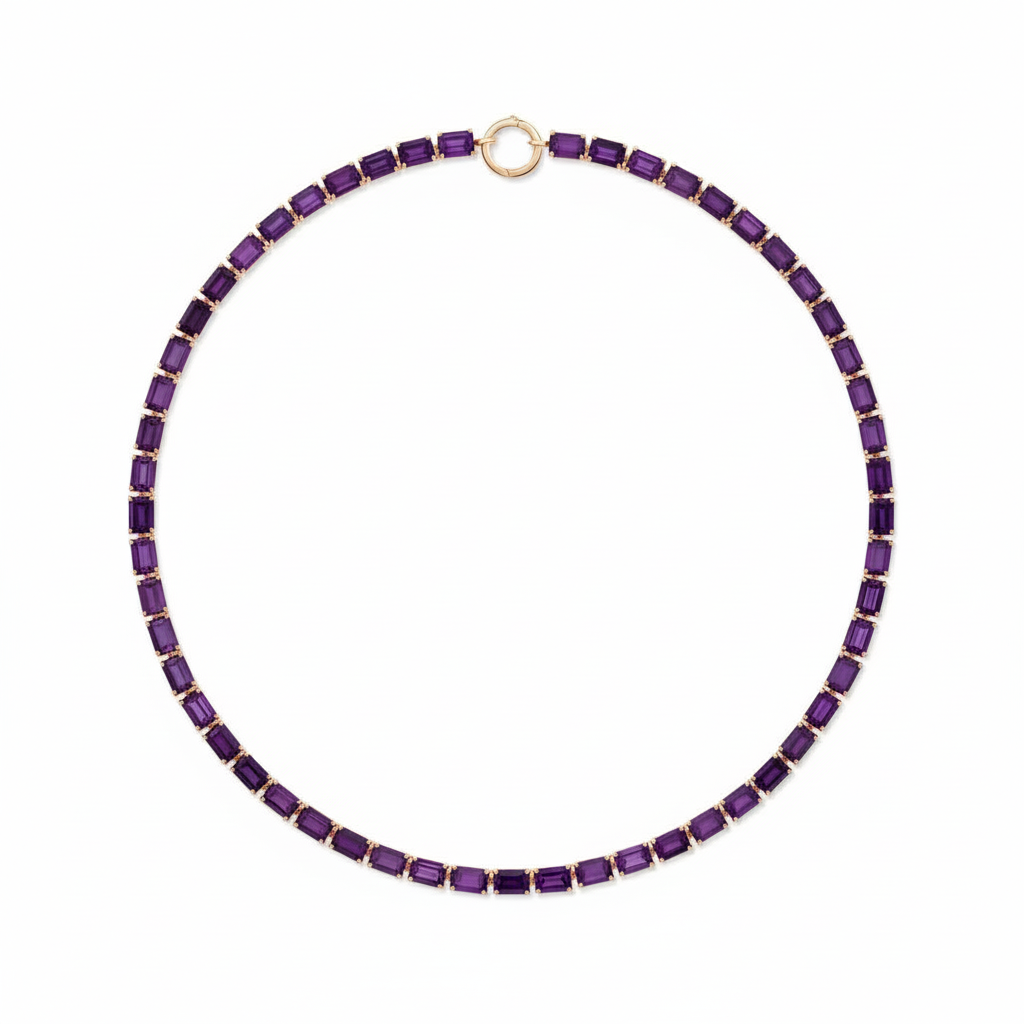 Nexus Tennis Necklace – Purple Amethyst