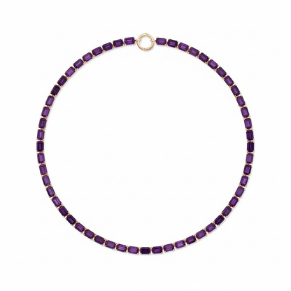 Nexus Tennis Necklace – Purple Sapphire