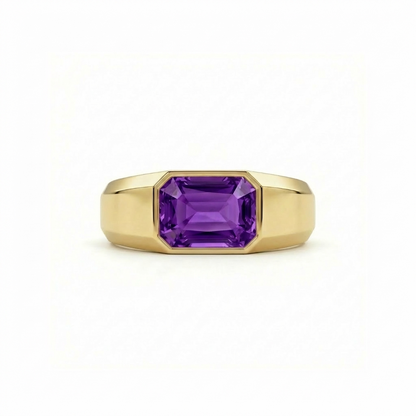 Nexus Signet Ring – Purple Sapphire