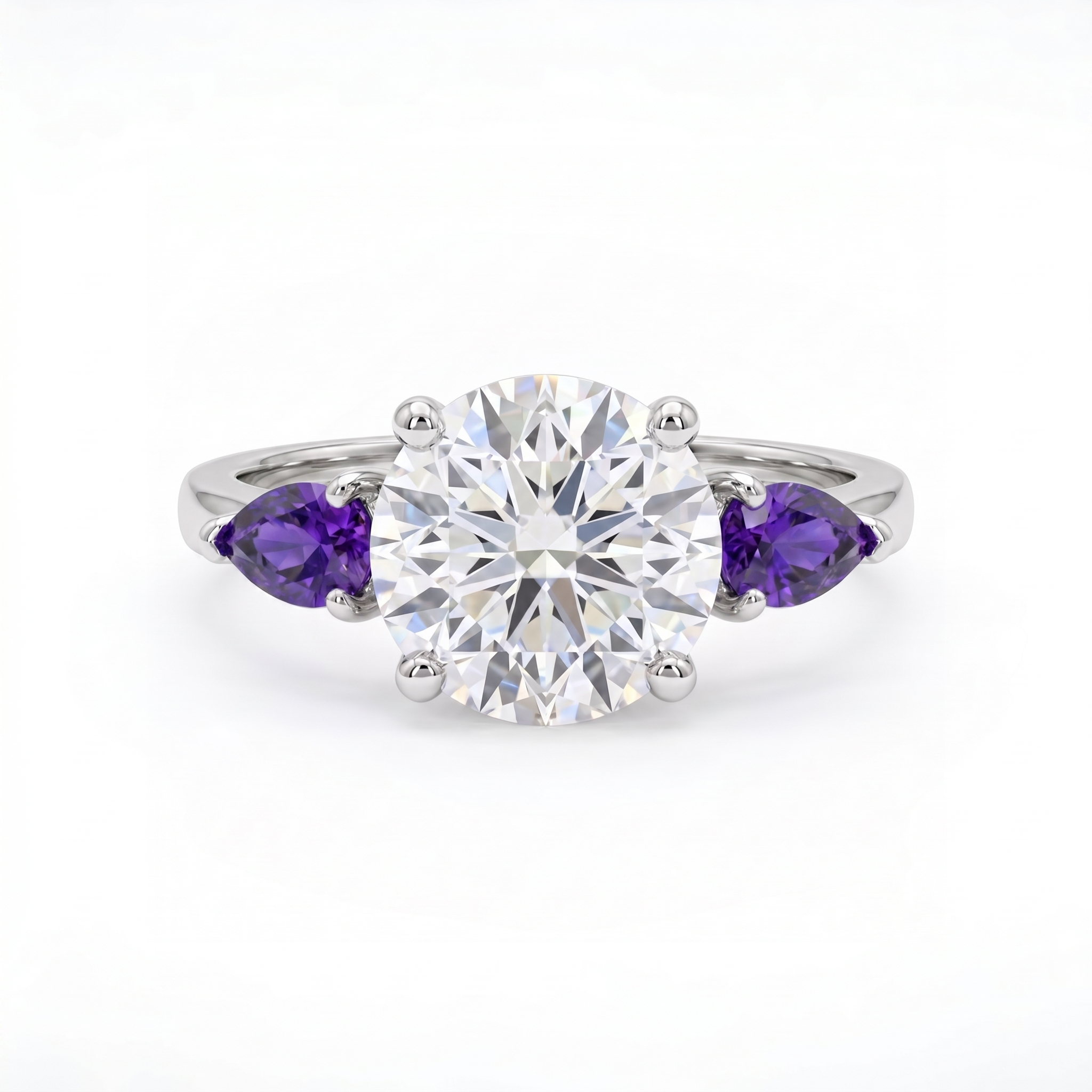 Juno Trio Ring – Purple Sapphire