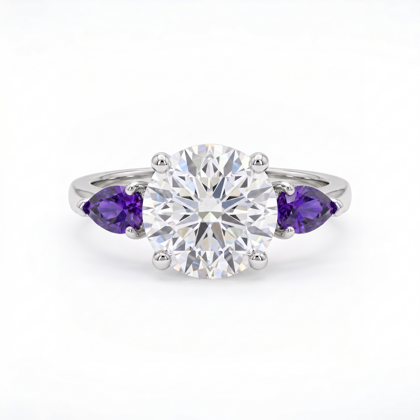 Juno Trio Ring – Purple Sapphire