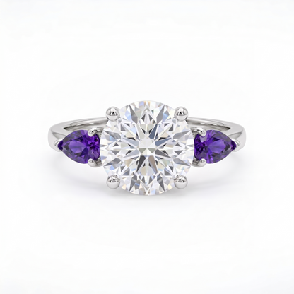 Juno Trio Ring – Purple Sapphire