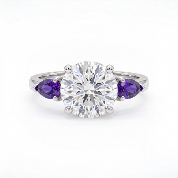 Juno Trio Ring – Purple Sapphire