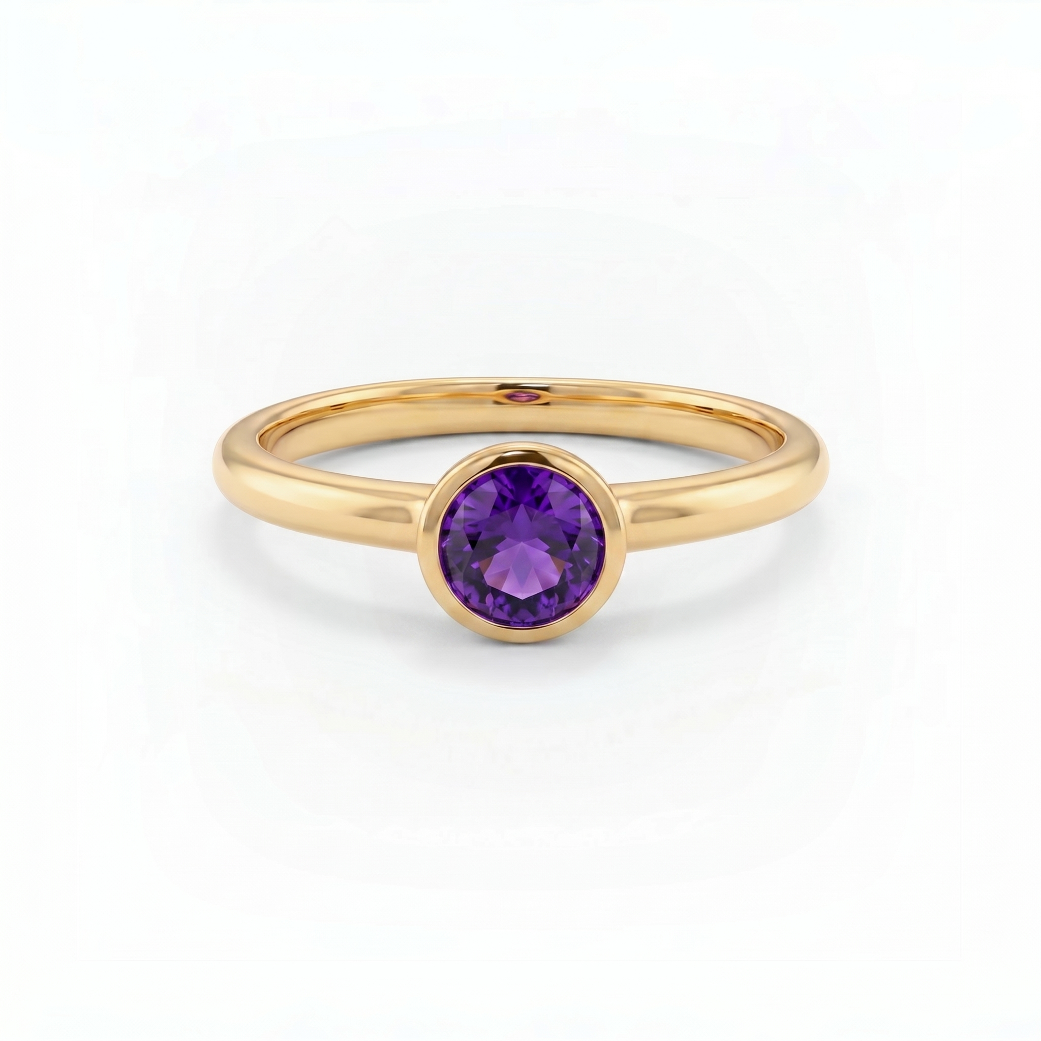 Forma Solitaire Ring – Purple Sapphire