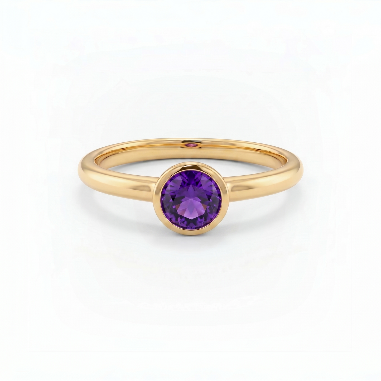 Forma Solitaire Ring – Purple Sapphire