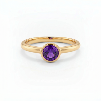 Forma Solitaire Ring – Purple Sapphire