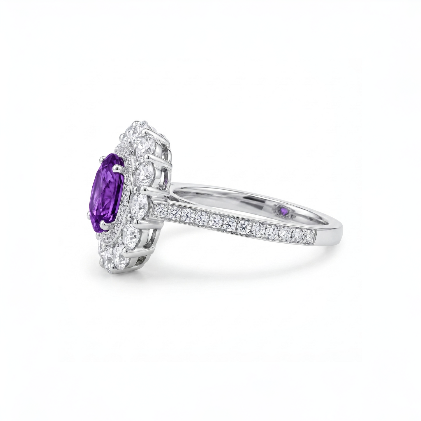 Velara Double Halo Ring – Red Ruby