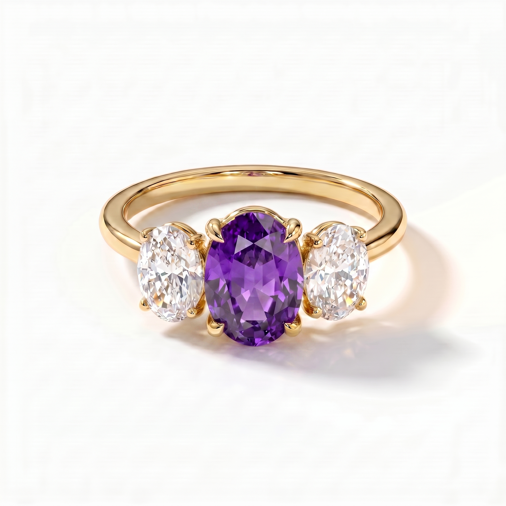 Velara Trilogy Ring – Purple Sapphire