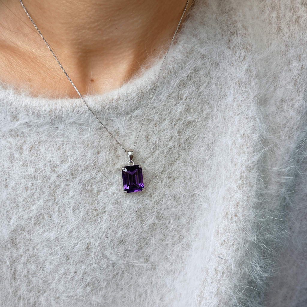 Nexus Statement Pendant – Purple Amethyst
