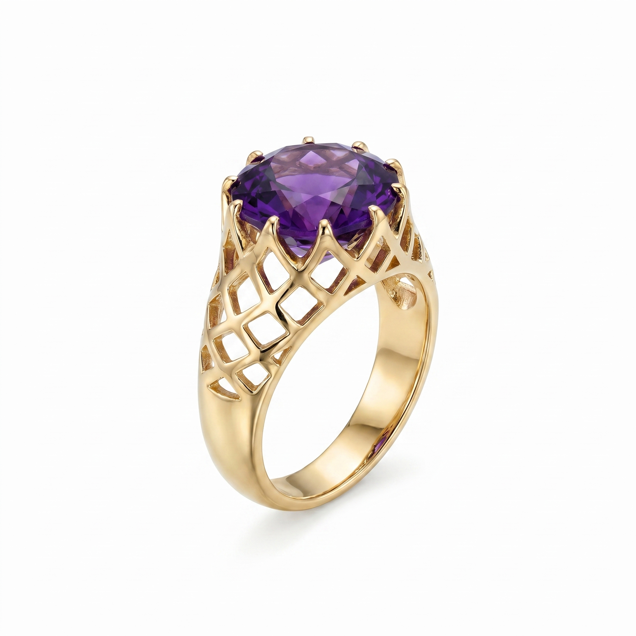 Juno Trellis Ring – Purple Sapphire