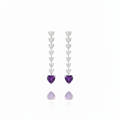 Amore Drop Earrings – Purple Sapphire