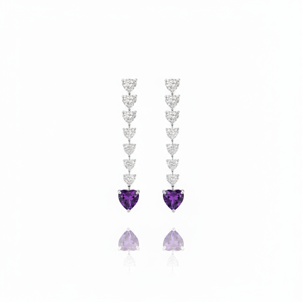 Amore Drop Earrings – Purple Sapphire