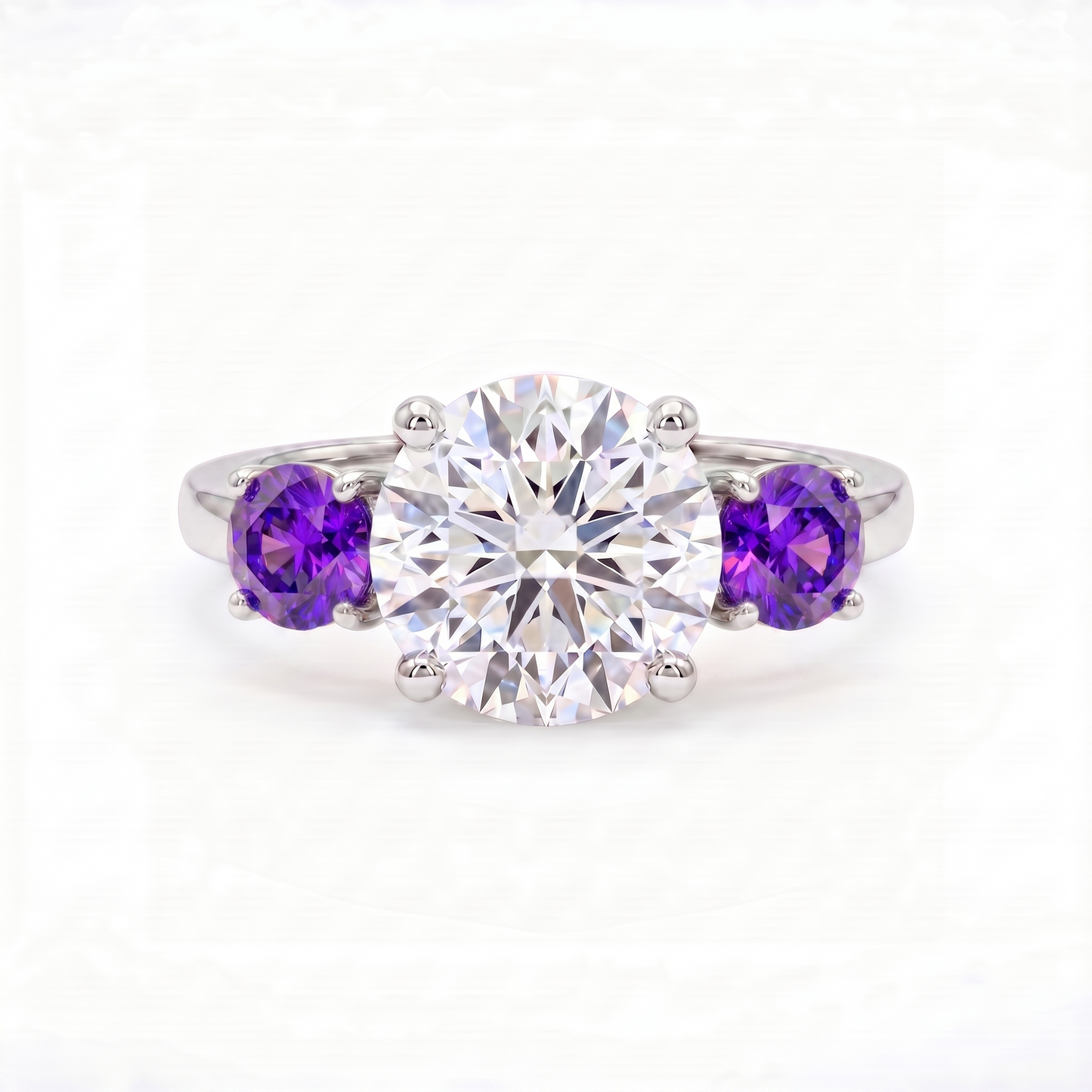 Juno Trilogy Ring – Purple Sapphire