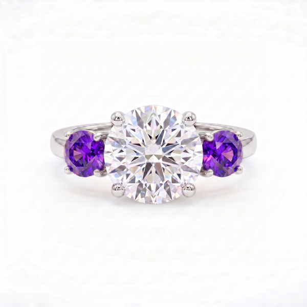 Juno Trilogy Ring – Purple Sapphire