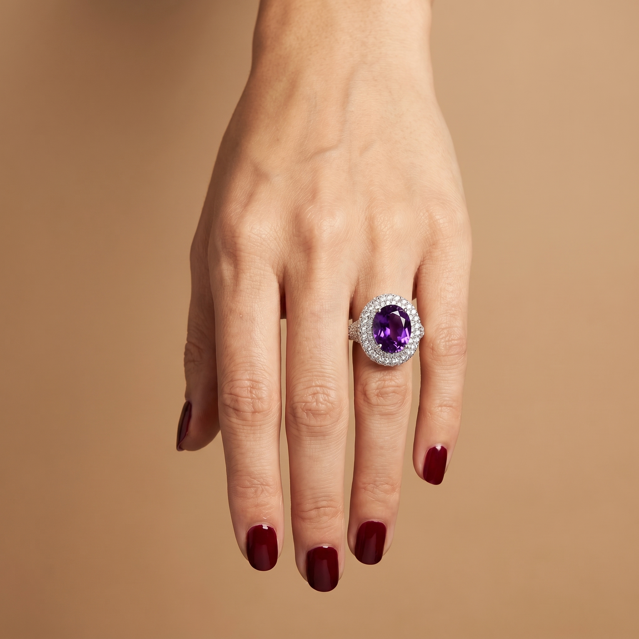Velara Statement Ring – Purple Sapphire