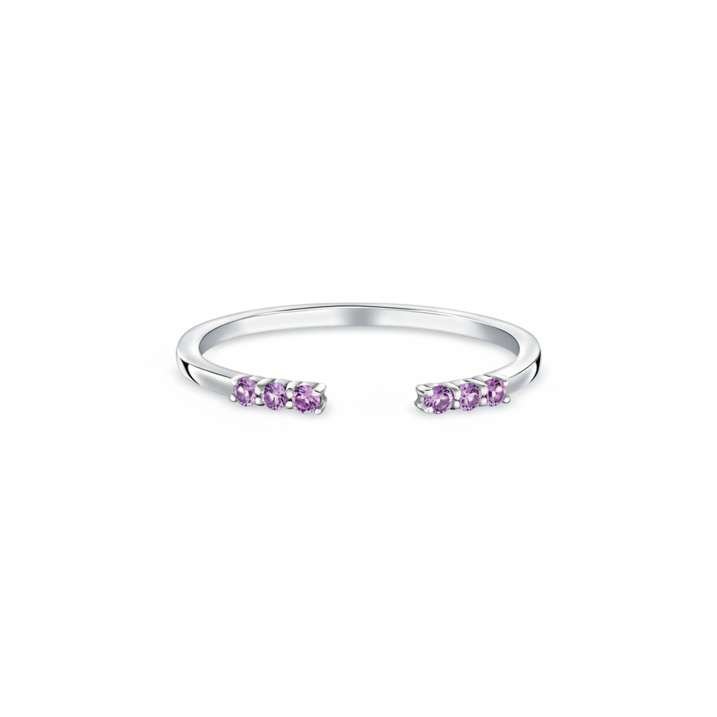Linea Tres Ring – Purple Sapphire