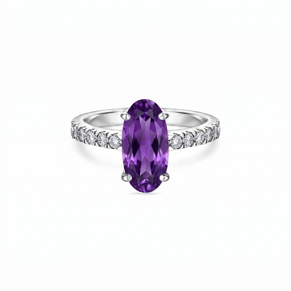 Velara Axis Ring – Purple Sapphire