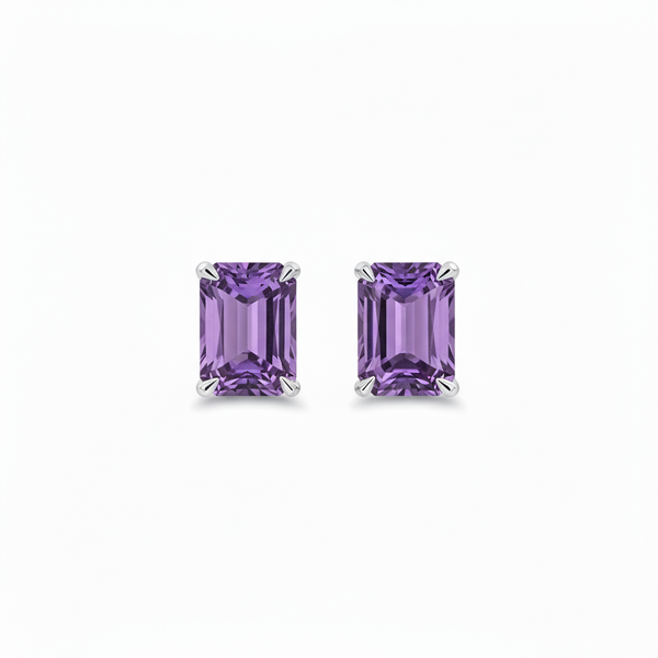 Nexus Grande Stud Earrings – Purple Sapphire