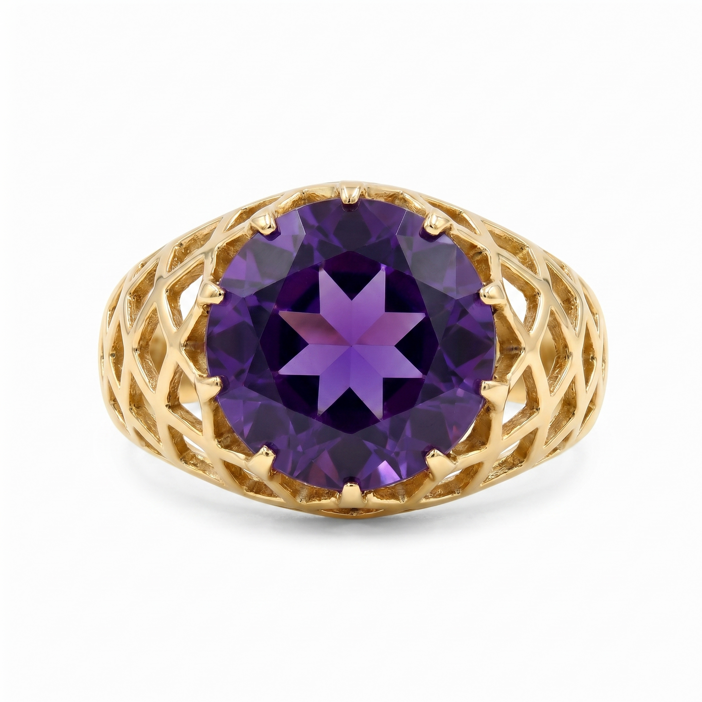 Juno Trellis Ring – Purple Sapphire