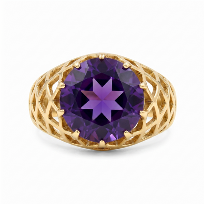 Juno Trellis Ring – Purple Sapphire