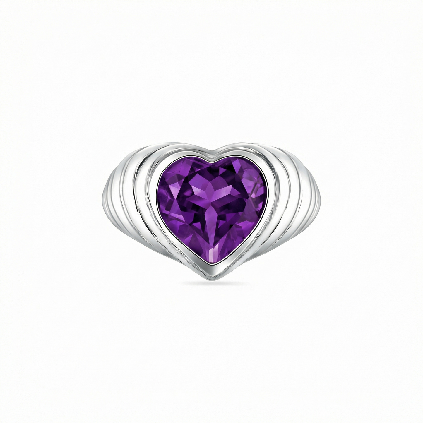 Amore Signet Ring – Purple Sapphire