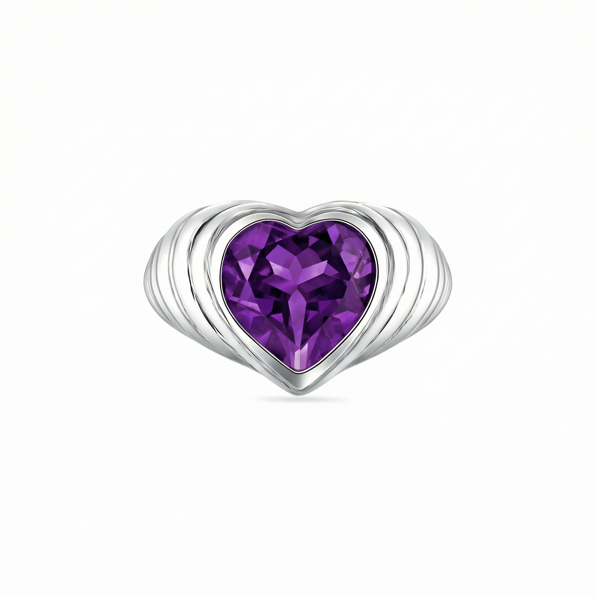 Amore Signet Ring – Purple Sapphire