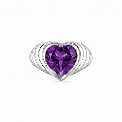 Amore Signet Ring – Purple Sapphire
