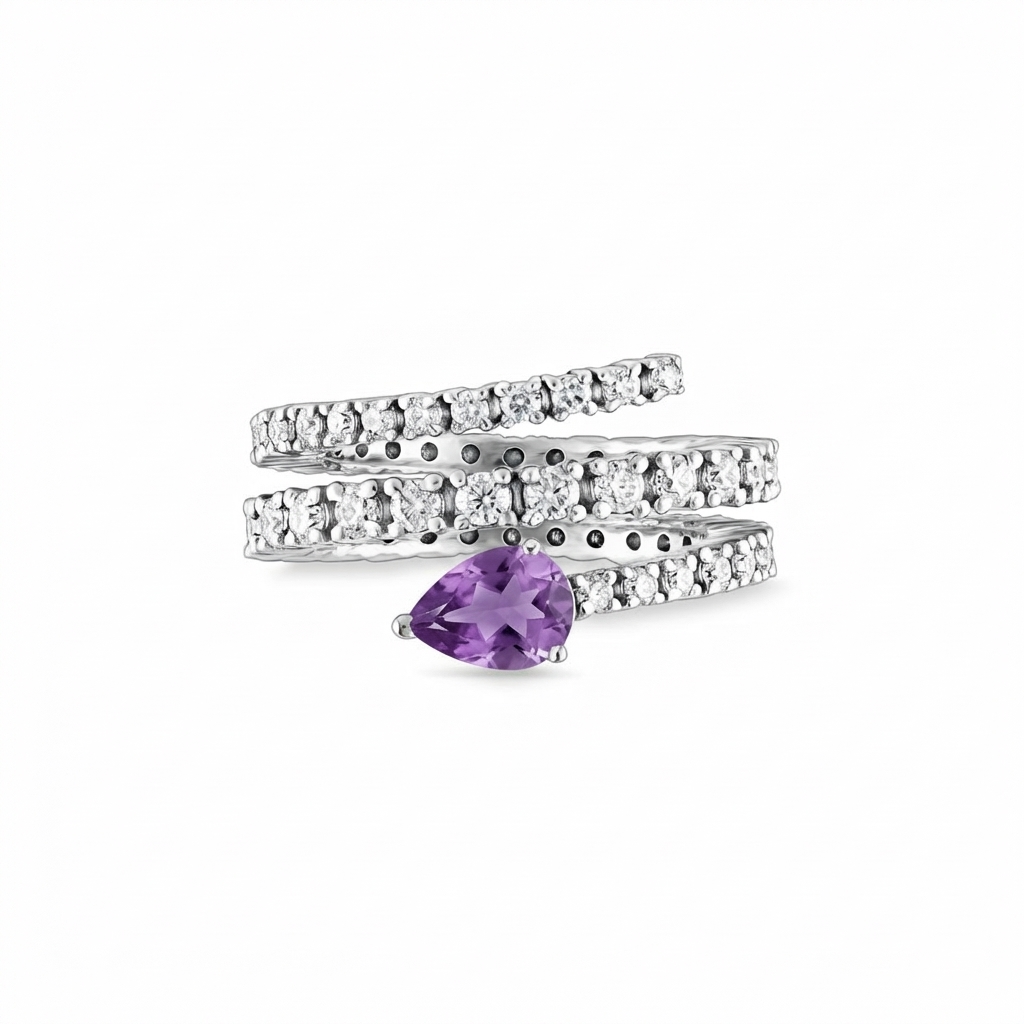 Nova Serpent Ring – Purple Sapphire