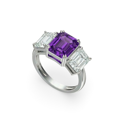 Nexus Trilogy Ring – Purple Sapphire