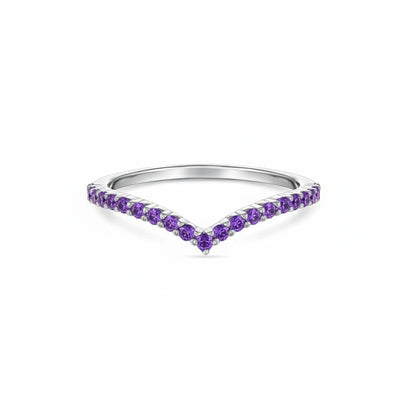 Linea V Demi Ring – Purple Sapphire