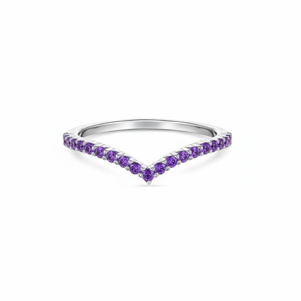 Linea V Demi Ring – Purple Sapphire