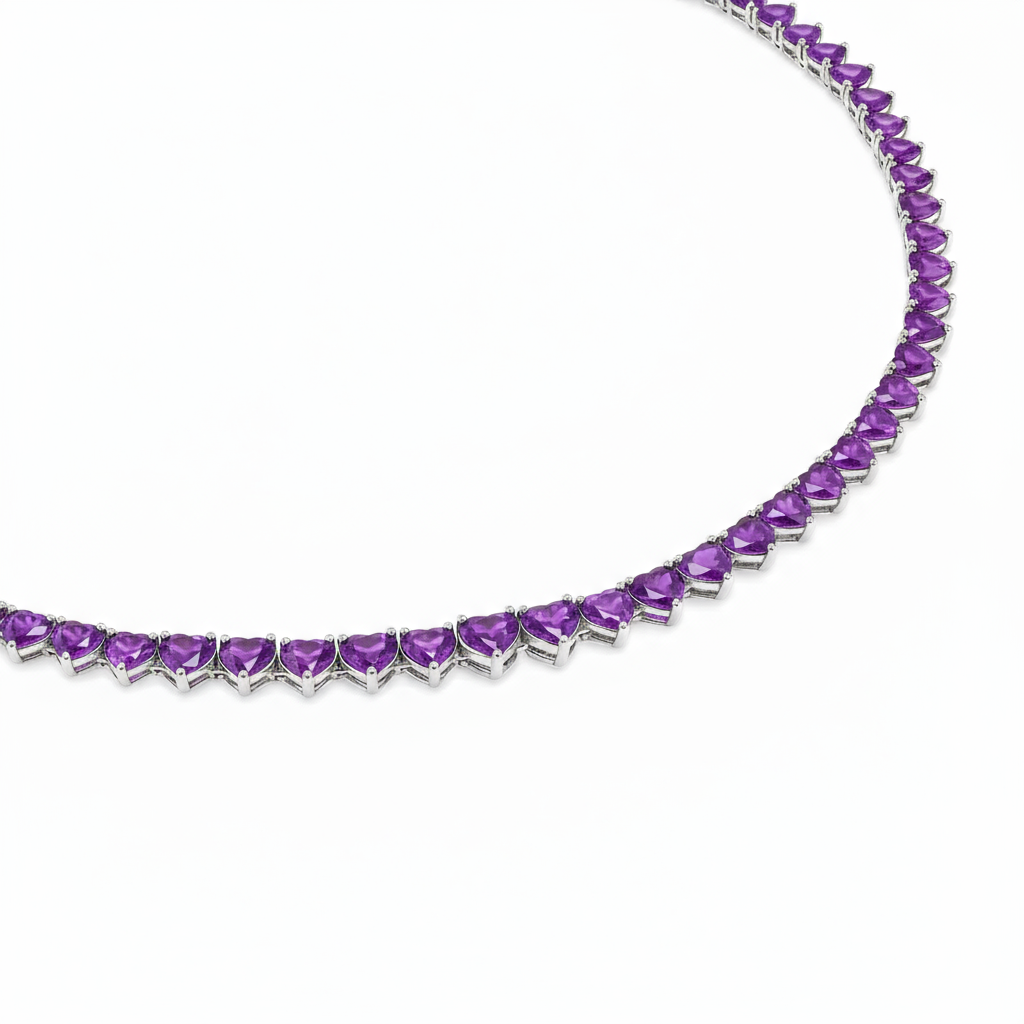 Amore Tennis Necklace – Purple Sapphire