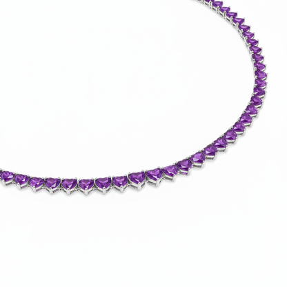 Amore Tennis Necklace – Purple Sapphire