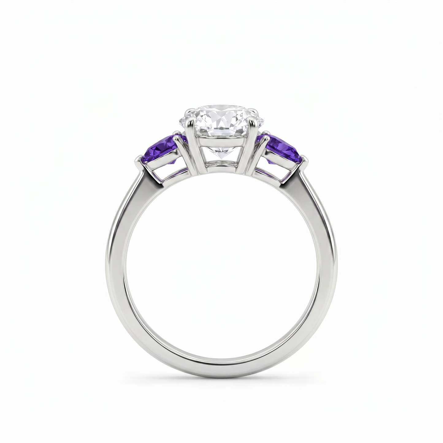 Juno Trio Ring – Purple Sapphire