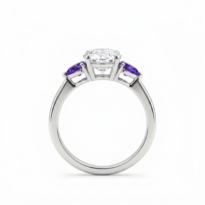 Juno Trio Ring – Purple Sapphire