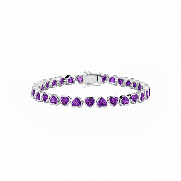 Amore Frame Tennis Bracelet – Purple Sapphire