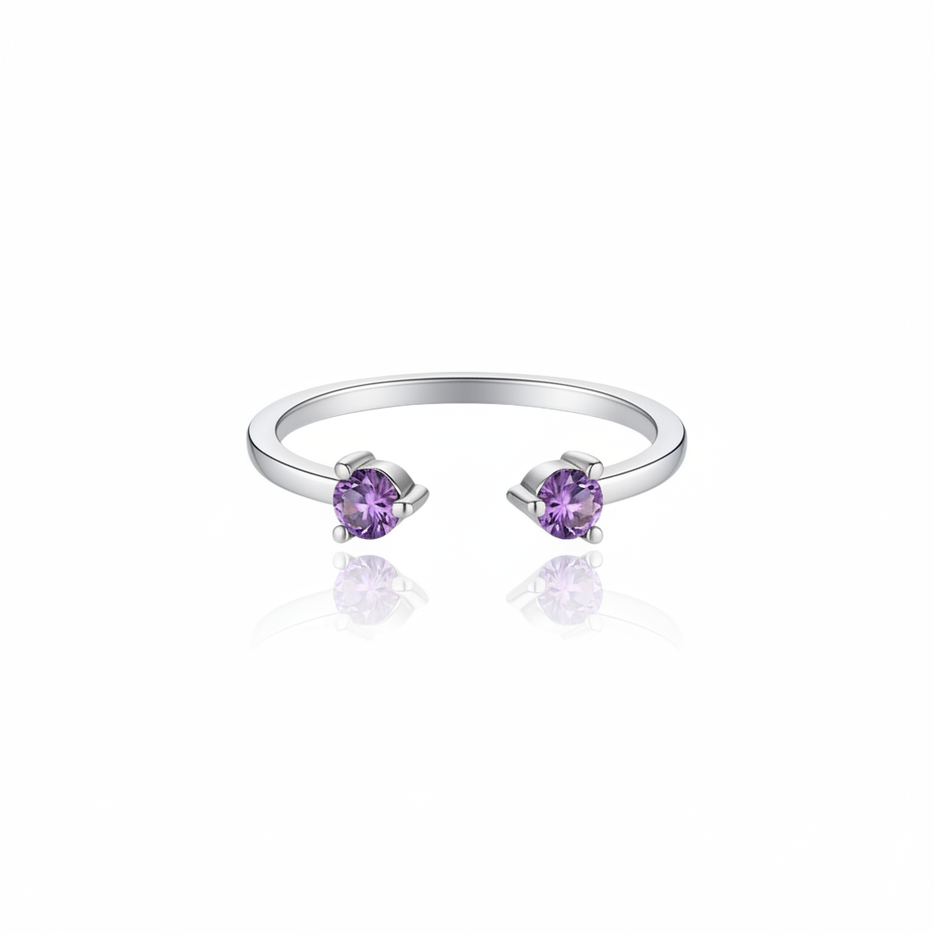 Linea Punto Grande Ring – Purple Sapphire