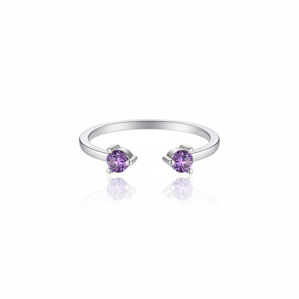 Linea Punto Grande Ring – Purple Sapphire