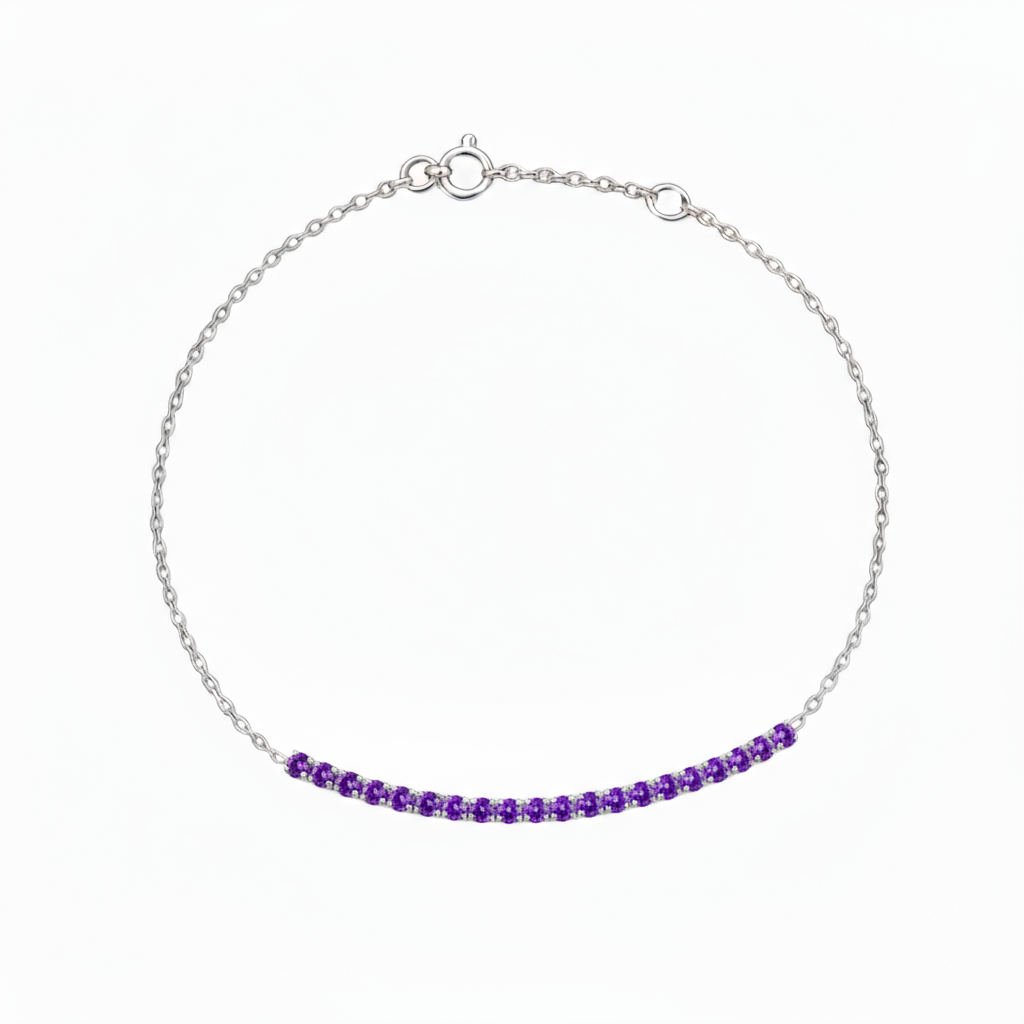 Juno Half Tennis Bracelet – Purple Amethyst