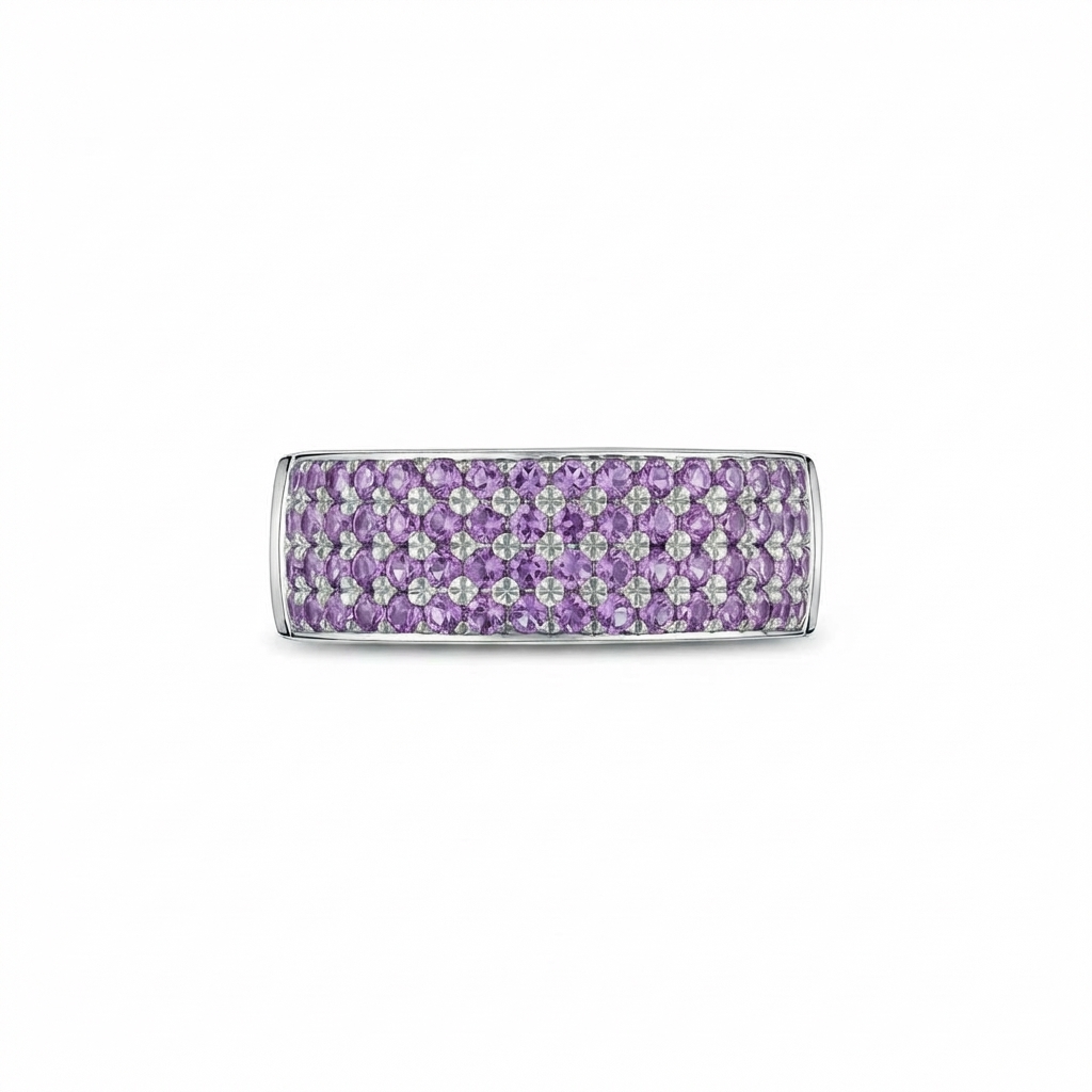 Linea Bold Band Ring – Purple Sapphire