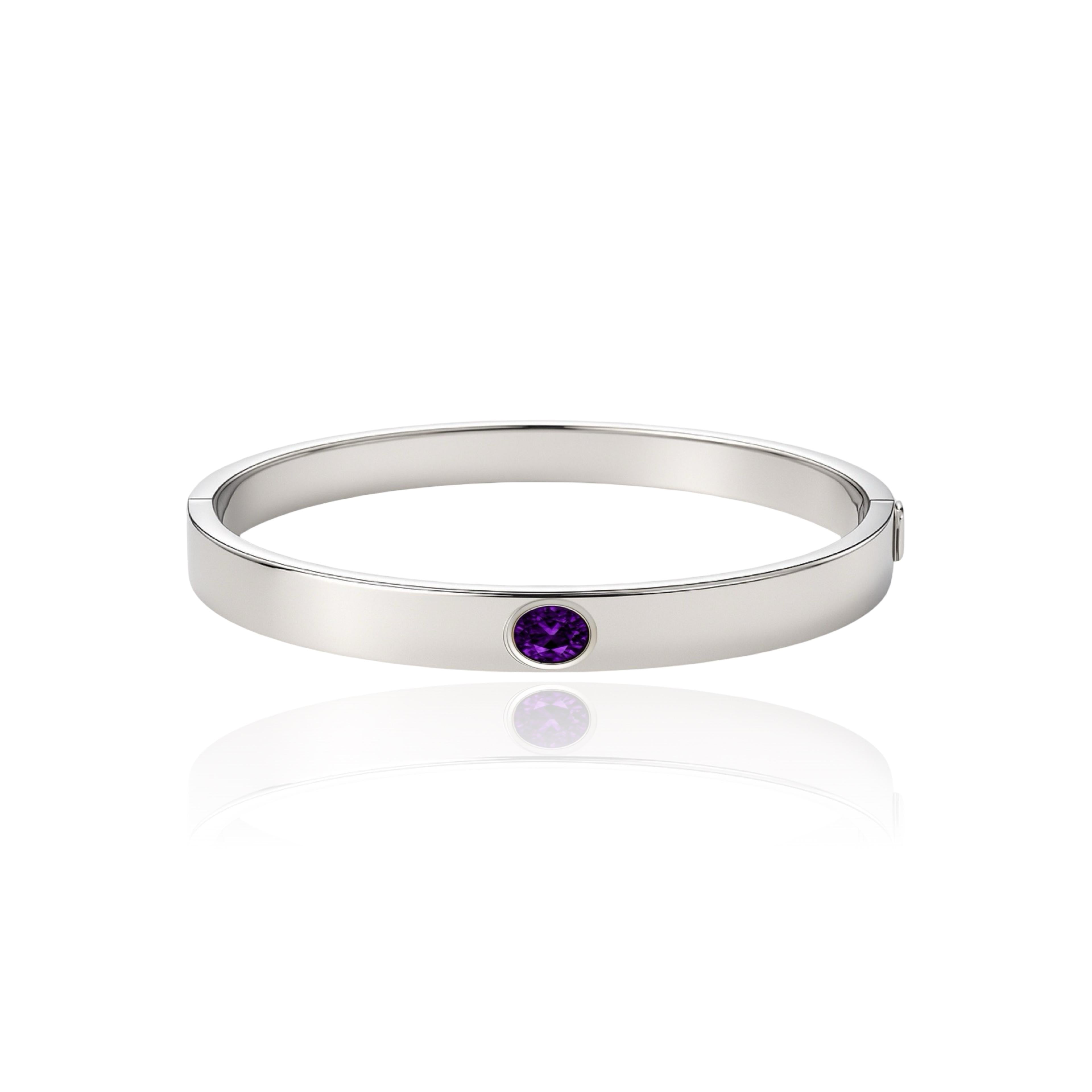 Velara Uno Elemental Bangle – Purple Sapphire