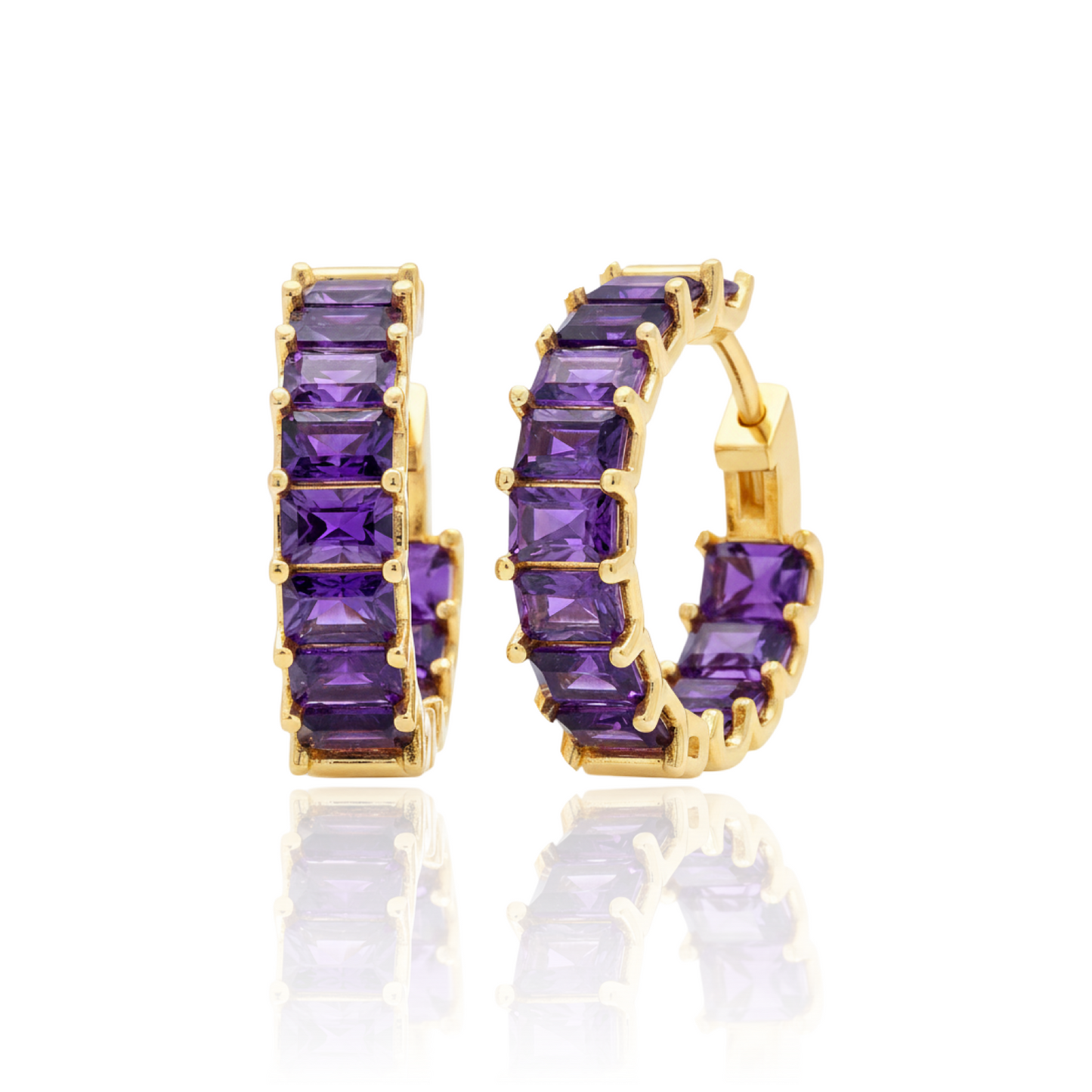 Nexus Hoop Earrings – Purple Amethyst