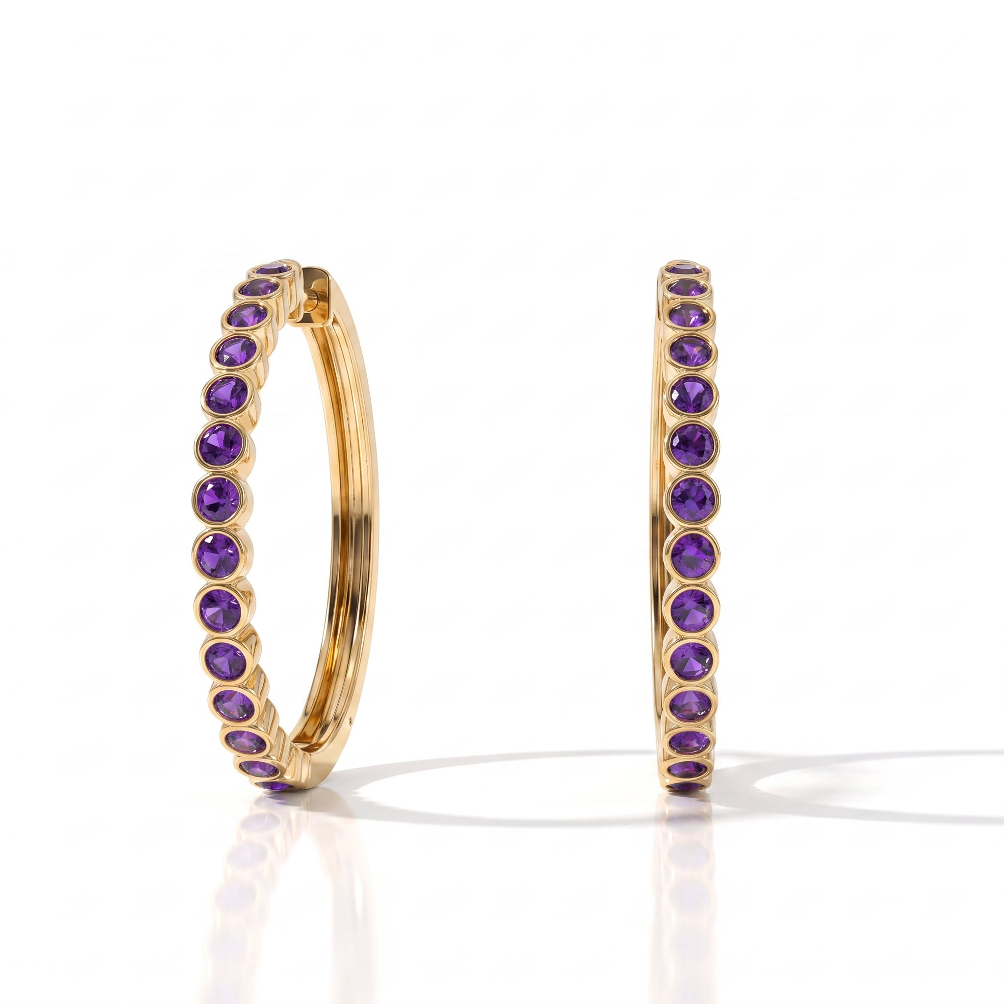 Forma Grande Hoop Earrings – Purple Sapphire