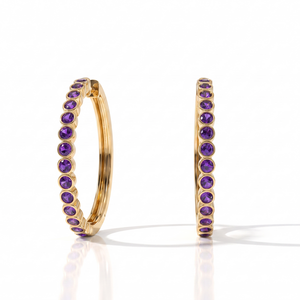 Forma Grande Hoop Earrings – Purple Sapphire